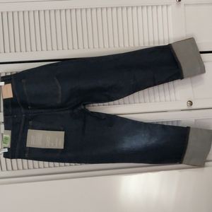 Everlane High Rise Straight Jean dark blue 33
